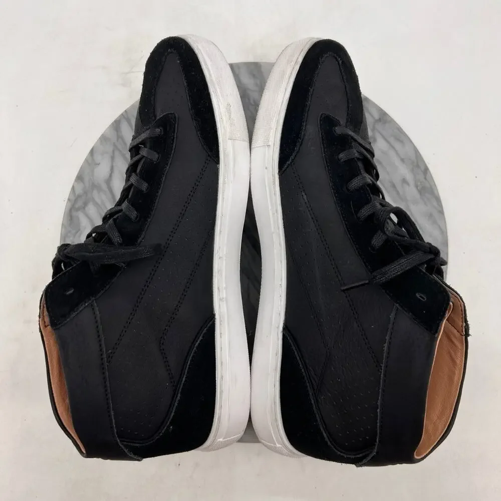 BYLT Mens 13 Shoes Black Suede Leather Retroday‎ MYD High Top Lace Up Sneakers